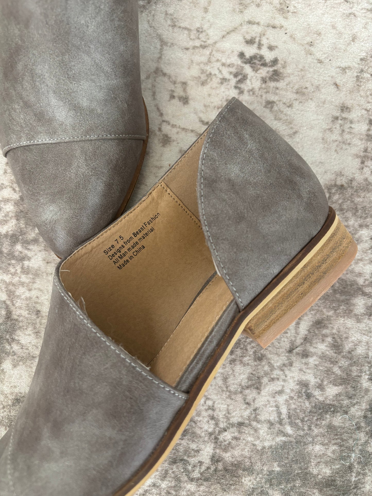 Beast Fashion Cut out Ankle Boot/Flat | size 7.5