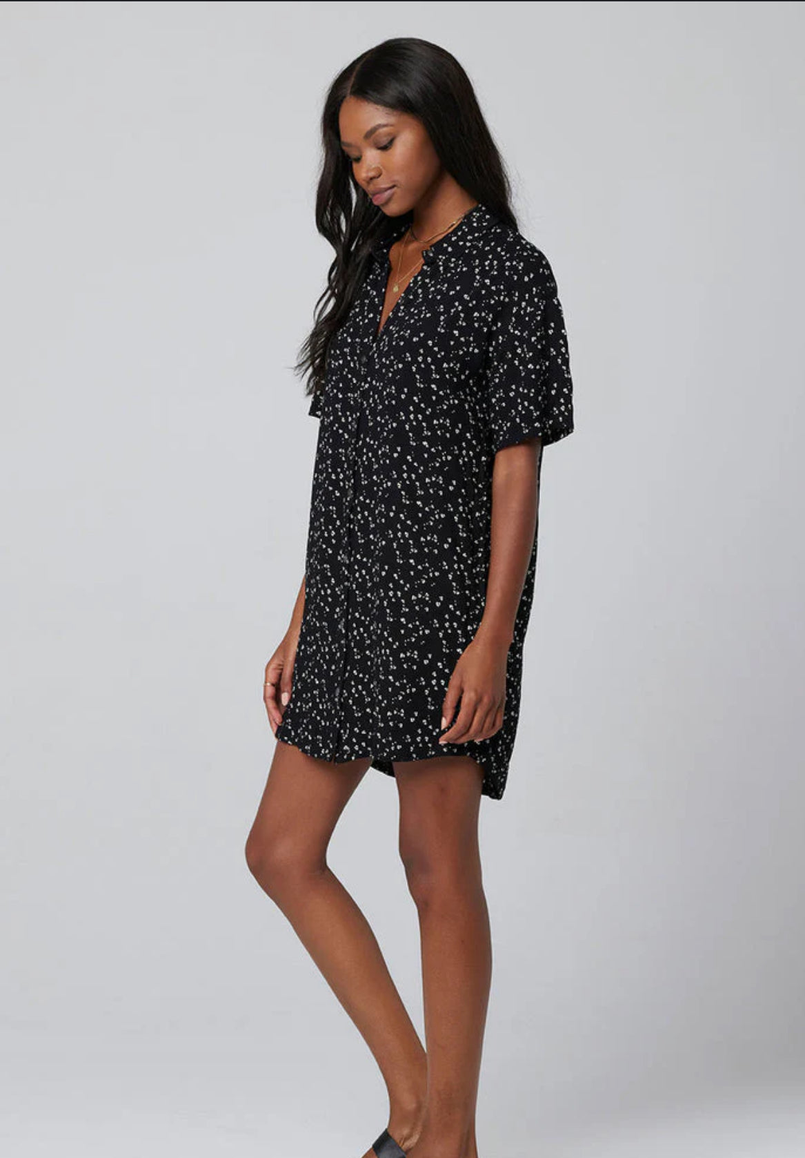 Saltwater Luxe Spotted Shirt Dress | Small