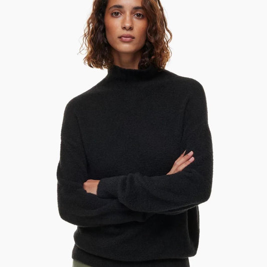 Wilfred Free / Aritzia High Neck Hush Pullover in Black | XL (O98P3)