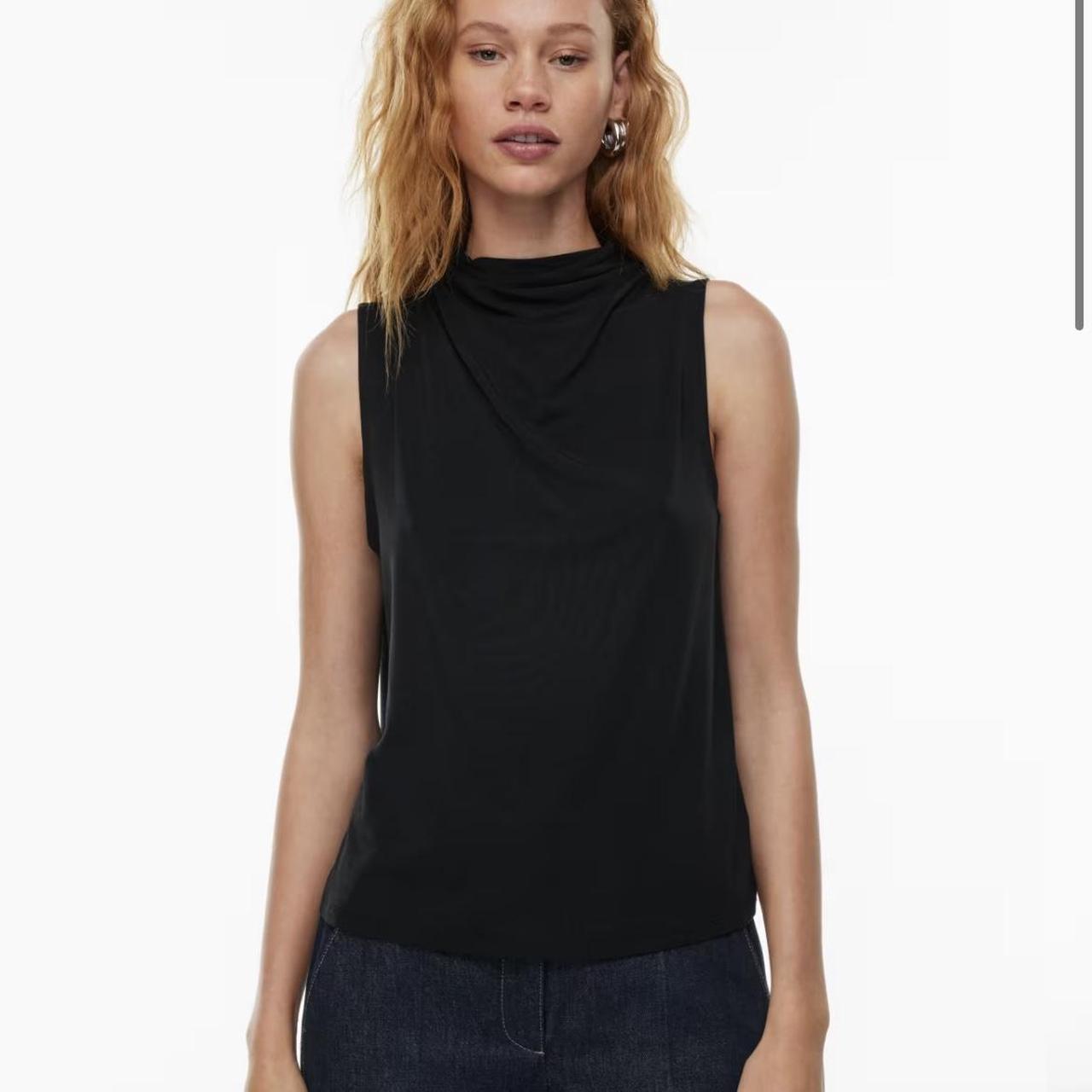 *Babaton/Aritzia Loose Fit Mock Neck Shirt | XS