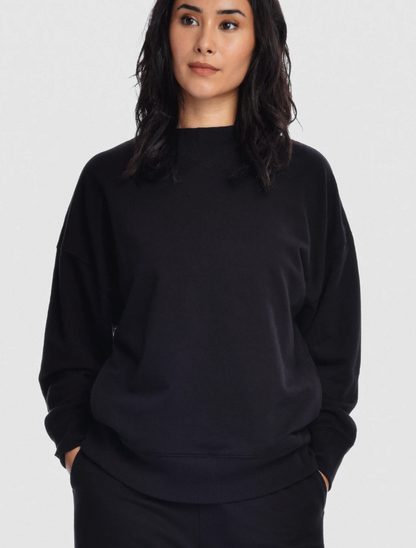 Paper Label Boyfriend Fit Black Sweatshirt | Sz XS (fits a Small)