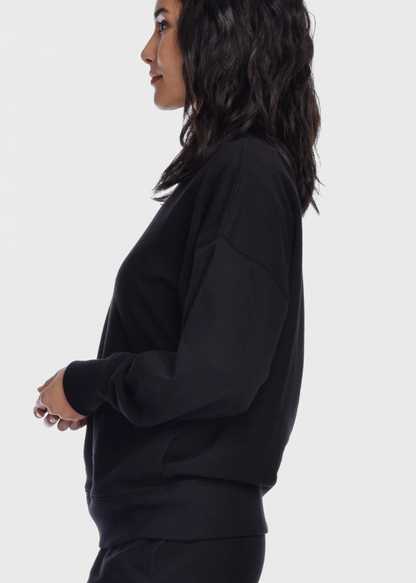 Paper Label Boyfriend Fit Black Sweatshirt | Sz XS (fits a Small)