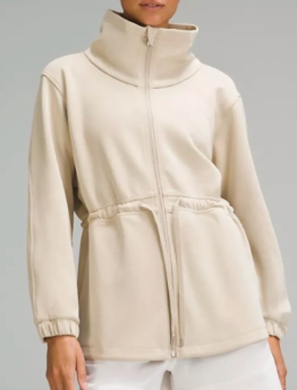 Lululemon Softstreme Cinch Waist Jacket in Ivory | 8 (Medium/Large)