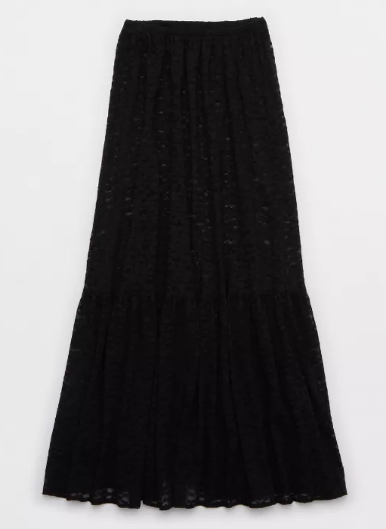NWT Aerie Tiered Lace Maxi Skirt | Small (or fit medium)