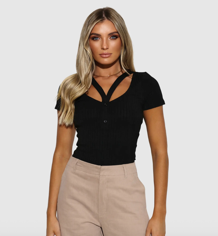 NWT Lost in Lunar Ribbed Top | Large (O155W10)