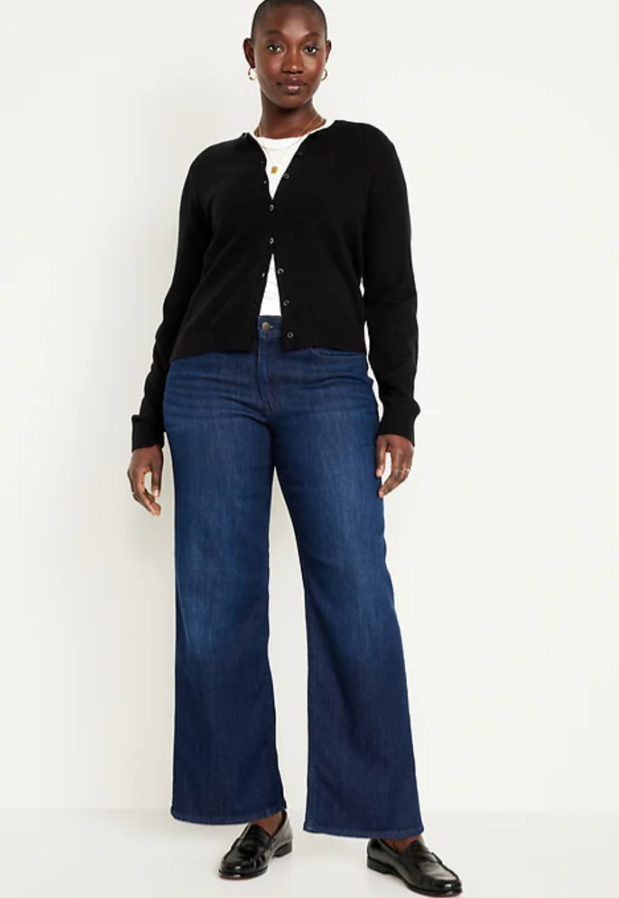 Old Navy Dark Blue Wash WOW Wide Leg Denim | Sz 14 (N07N18)