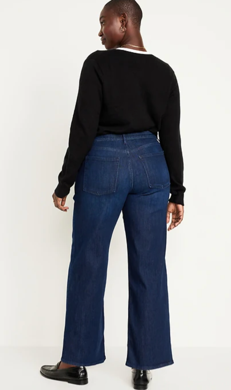 Old Navy Dark Blue Wash WOW Wide Leg Denim | Sz 14 (N07N18)