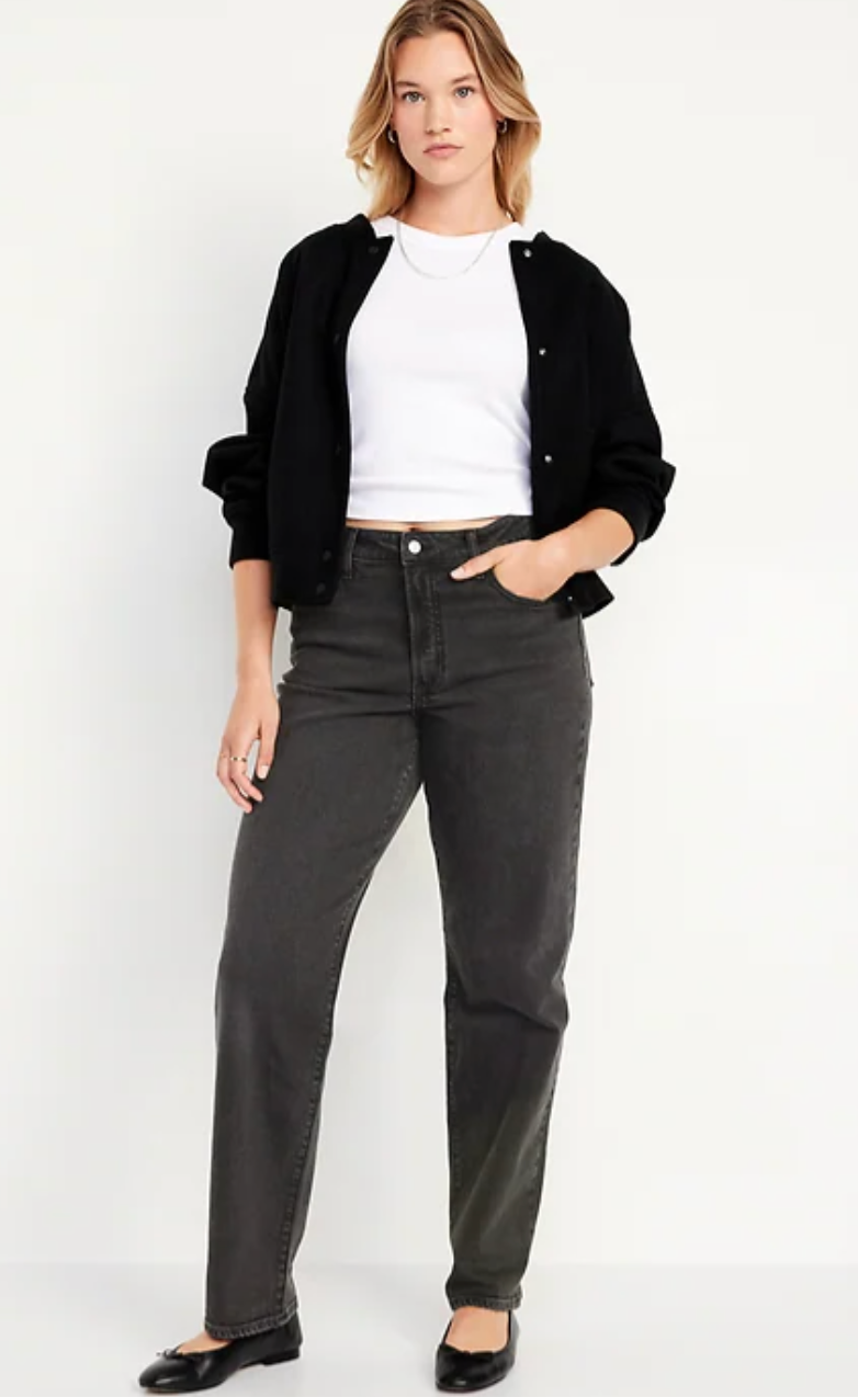 Old Navy HR O.G. Loose Dark Wash Denim | Sz 14 NWT (N13N18)