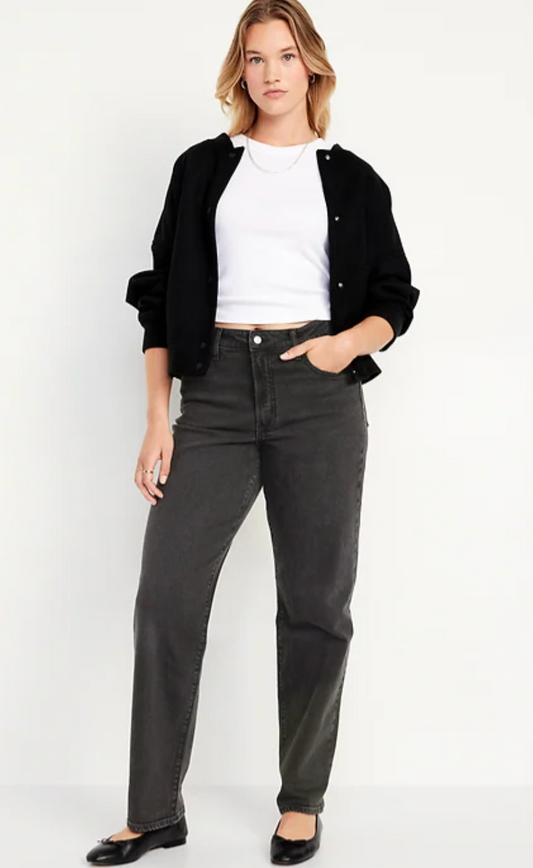 Old Navy HR O.G. Loose Dark Wash Denim | Sz 14 NWT (N13N18)