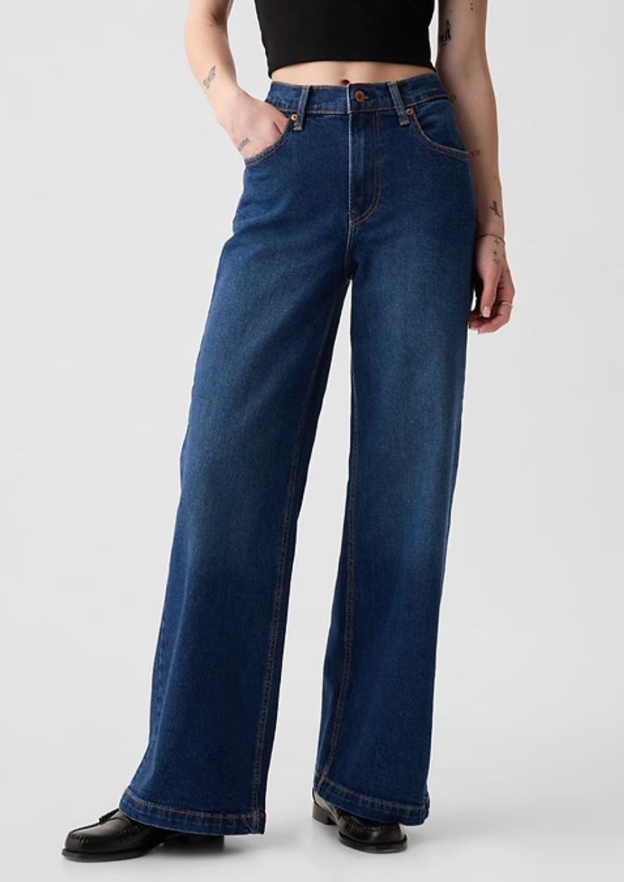 Gap High Rise Stride Dark Wash Denim | Sz 32/14 NWT (N11N18)