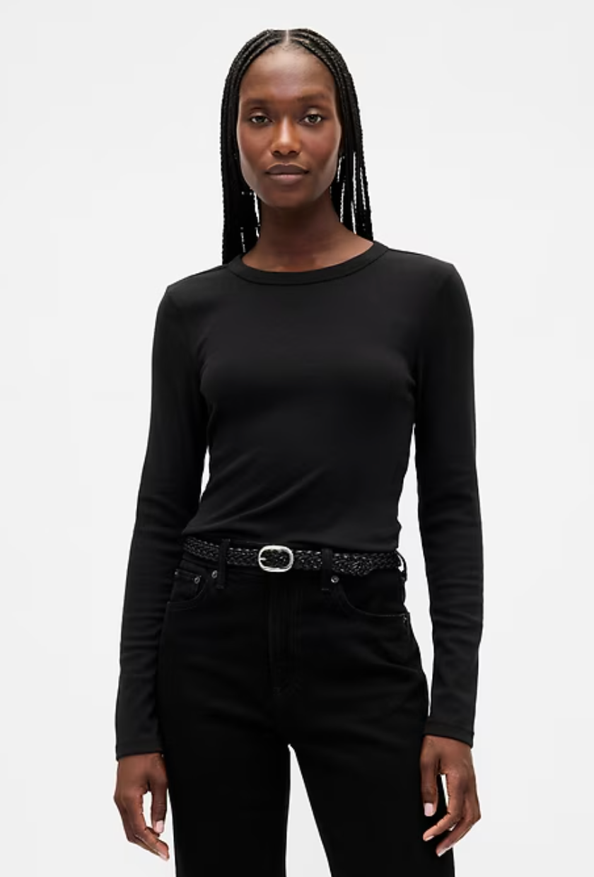 Gap Black Modern Crewneck T Shirt | Large (N73N19)