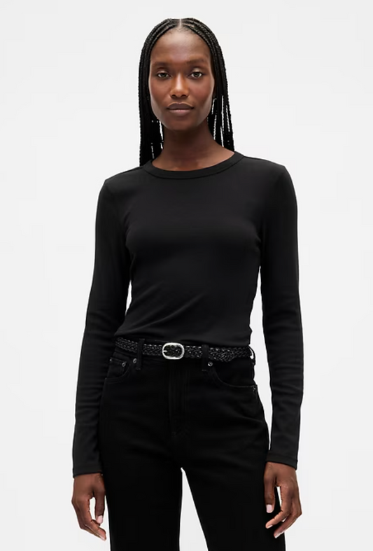 Gap Black Modern Crewneck T Shirt | Large (N73N19)