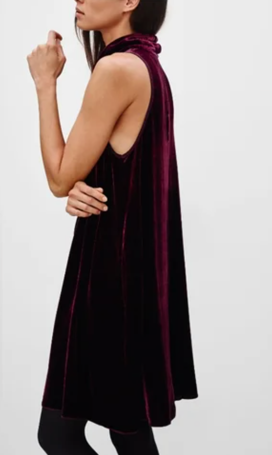Wilfred Poncet Dress in Velvet Burgundy | Medium (N126S2)