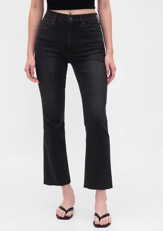 Gap Kick Fit High Rise Black Wash Jeans (short)| Sz 29 (fit like 28)(J130E13)
