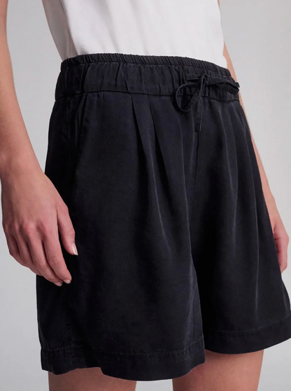 Mavi Penny Pleated Black Tencel Shorts | Sz Small (fit S/M)