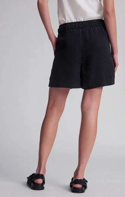 Mavi Penny Pleated Black Tencel Shorts | Sz Small (fit S/M)