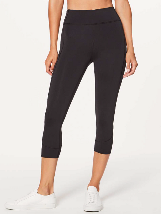 Lululemon In Movement Crop *Everlux 19" Black | Sz 6