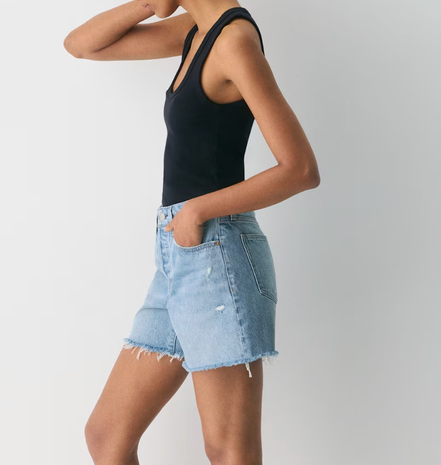 Denim Forum The Ex-Boyfriend Hi Mid-Thigh Denim Short | Sz 26 (fits a bit big 27)