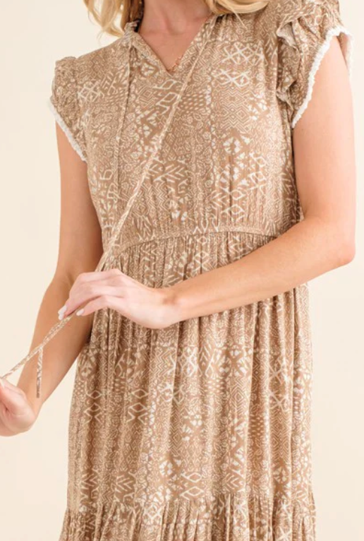 And The Why Boho Printed Maxi Dress | Large