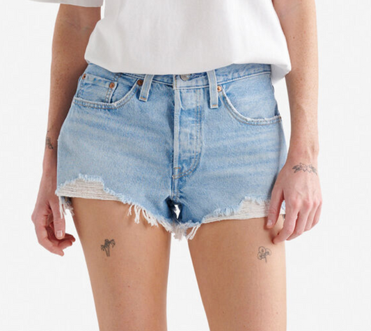 Levi 501 Classic Shorts Light Blue | Sz 28 (M149S5)