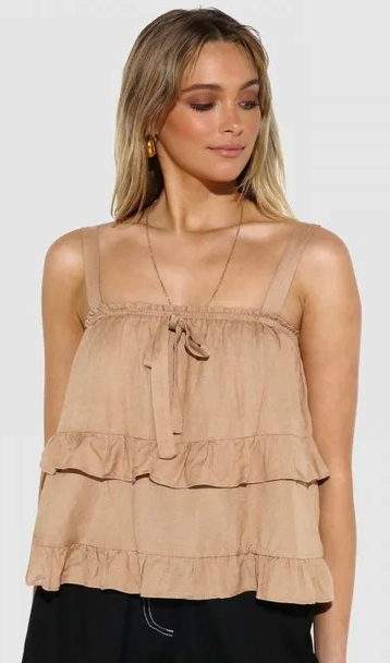 Madison the Label Teagan Camel Tank | XS
