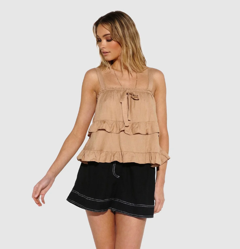 Madison the Label Teagan Camel Tank | XS