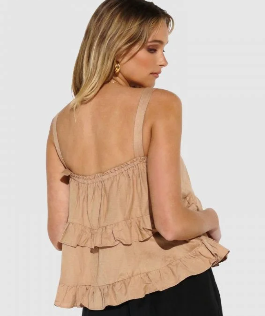 Madison the Label Teagan Camel Tank | XS