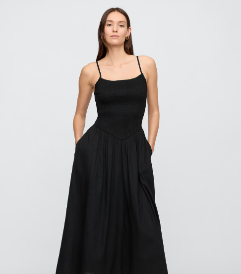 Japna Black Cotton Dress | Small