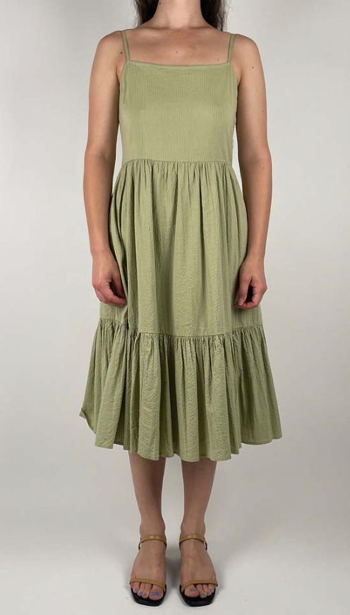 Minimum Minimum Myria Midi Dress in Bog | Large