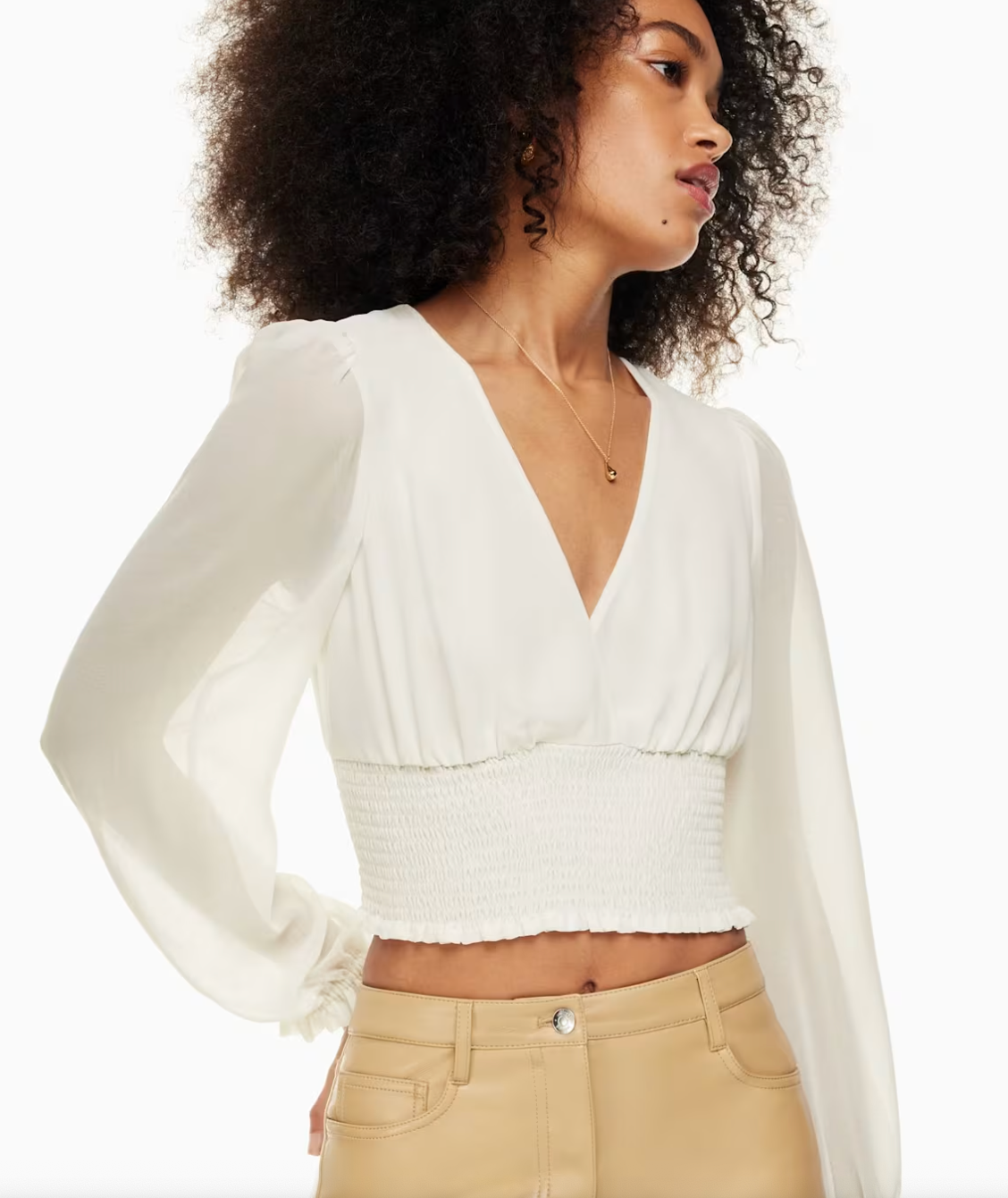 Wilfred / Aritzia Wistful Blouse in White | Small