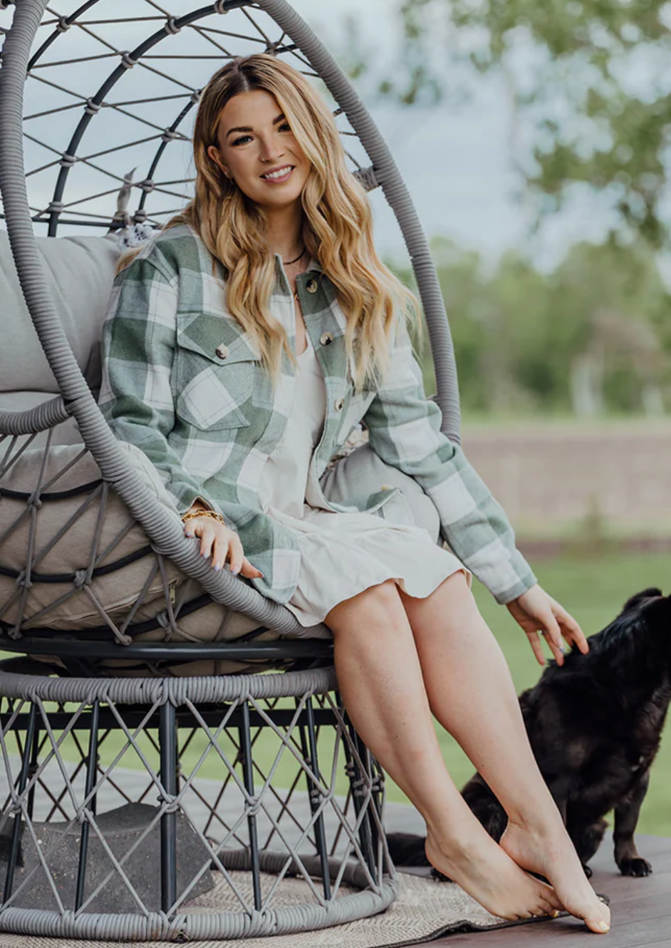 Rd Style Green Plaid Shacket | XS (very oversized)