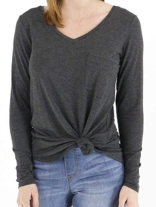 Grace & Lace Oversized Long Sleeve in Grey | Medium (oversized)