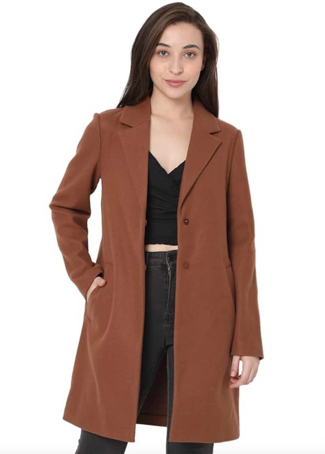 Vero Moda Mid-Thigh A-Line Coat | Small