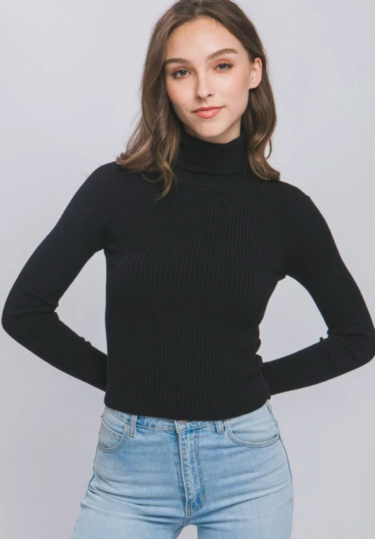Love Tree Soft Ribbed  Turtleneck | Medium