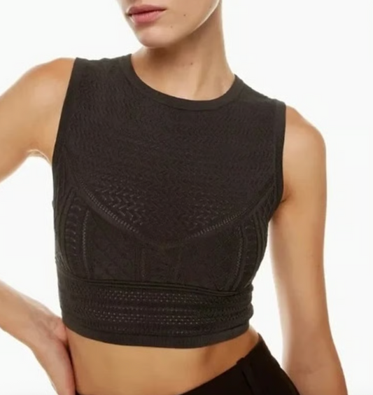 Babaton / Aritzia Pointelle Tank (crop) | Large