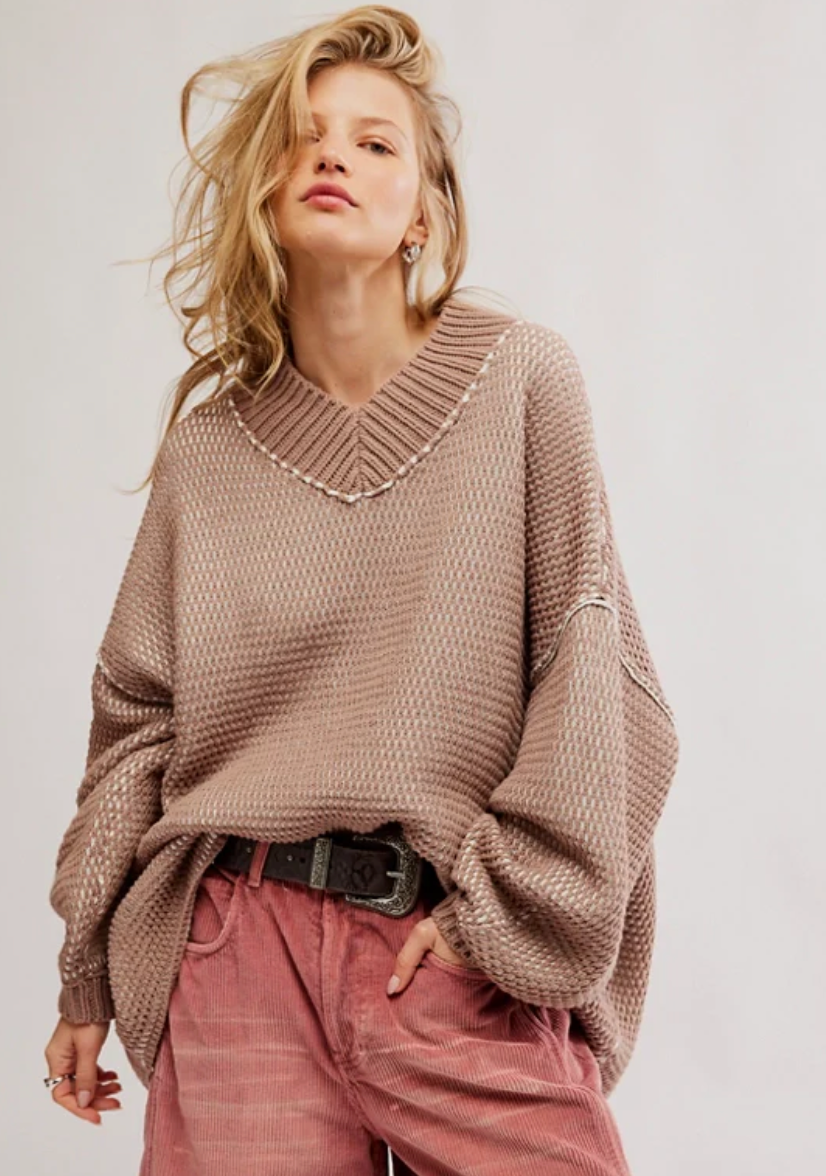 Free People Maisie Sweater in Stucco | Small (large or XL)