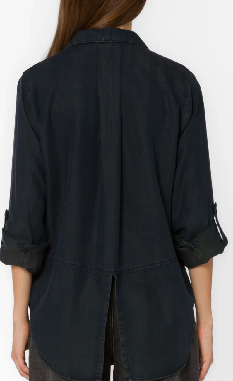 Cloth & Stone Grey Button Up Shirt | Small (loose fit)