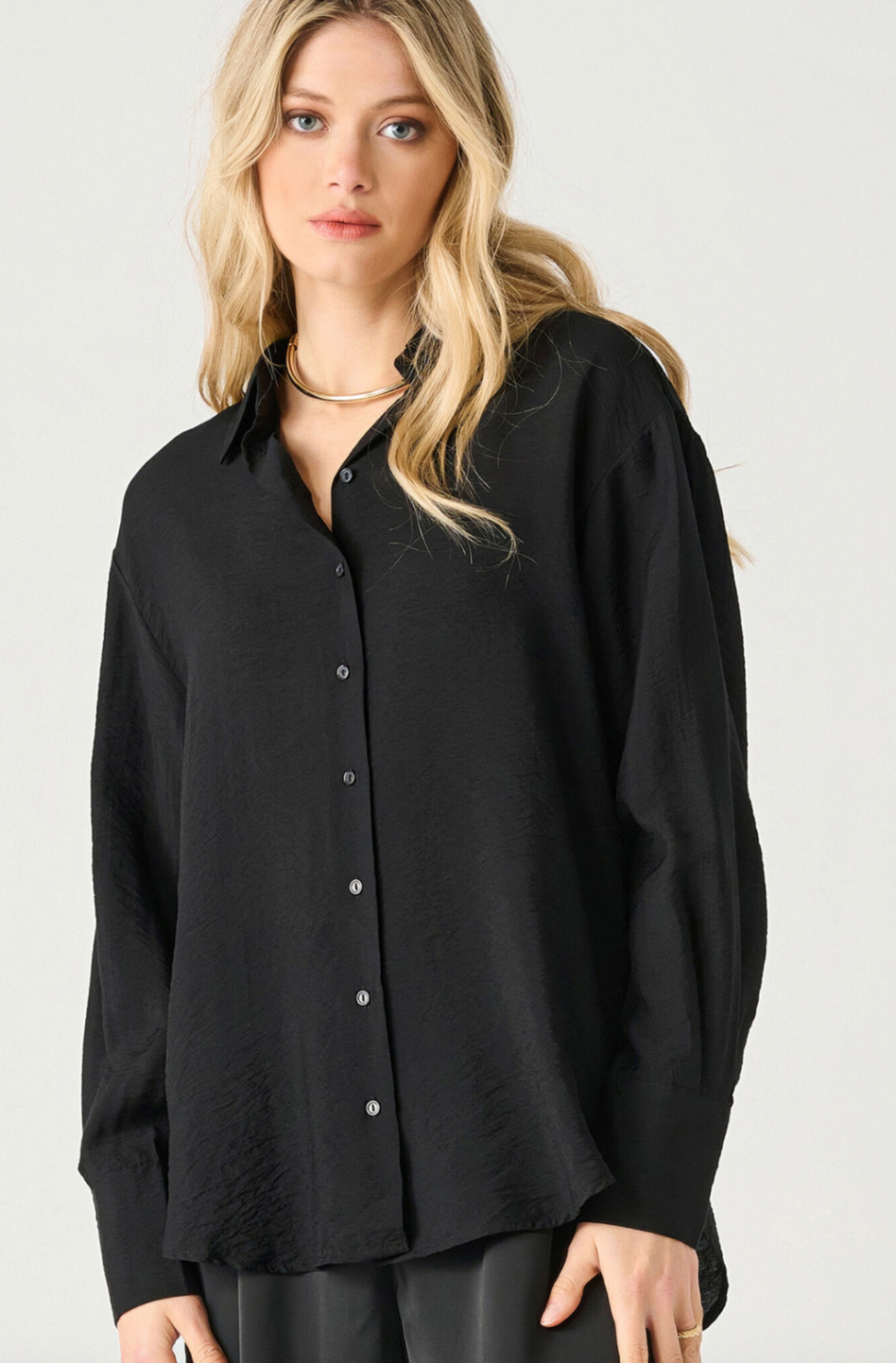 Black Tape_ Black Button Down | Medium