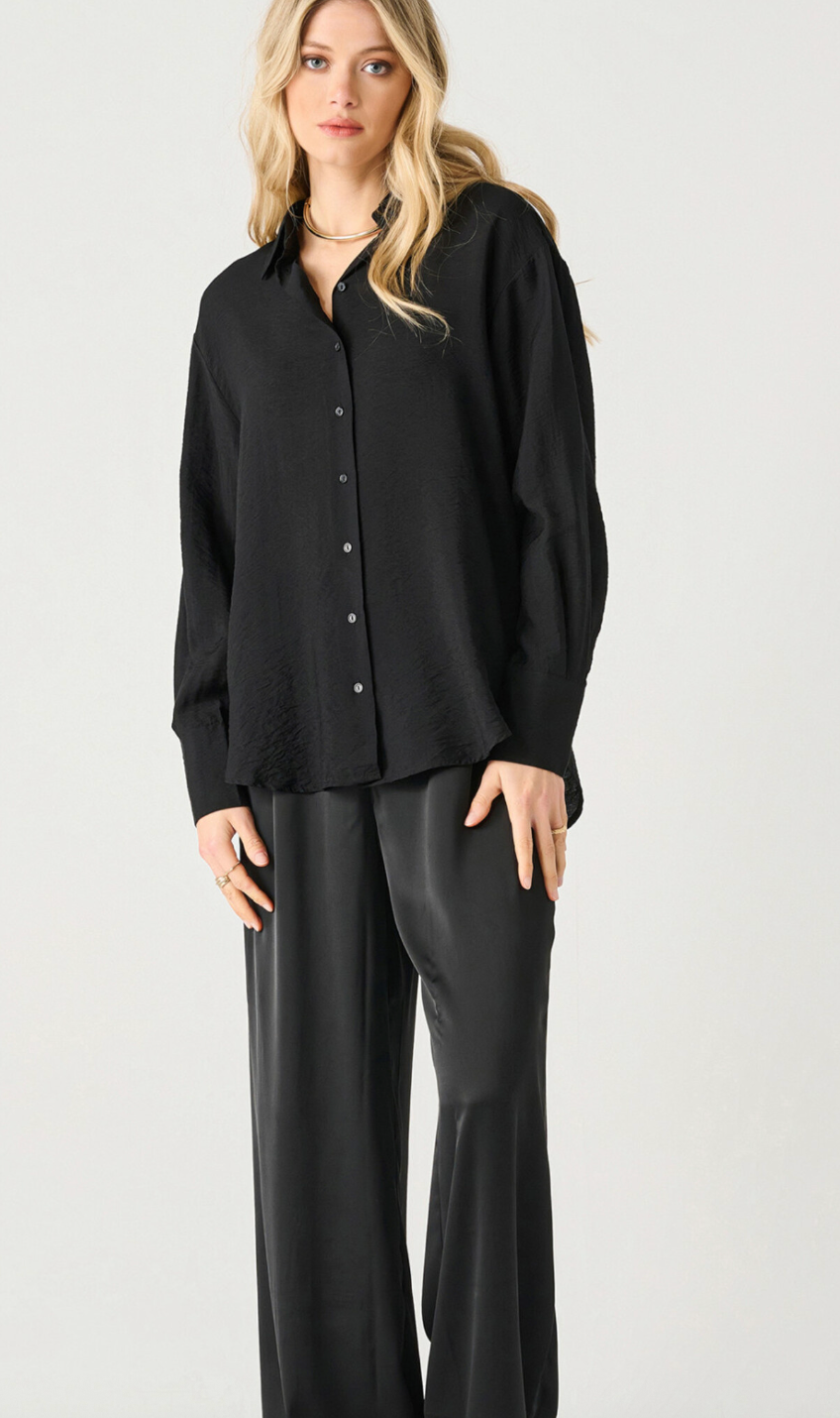 Black Tape_ Black Button Down | Medium