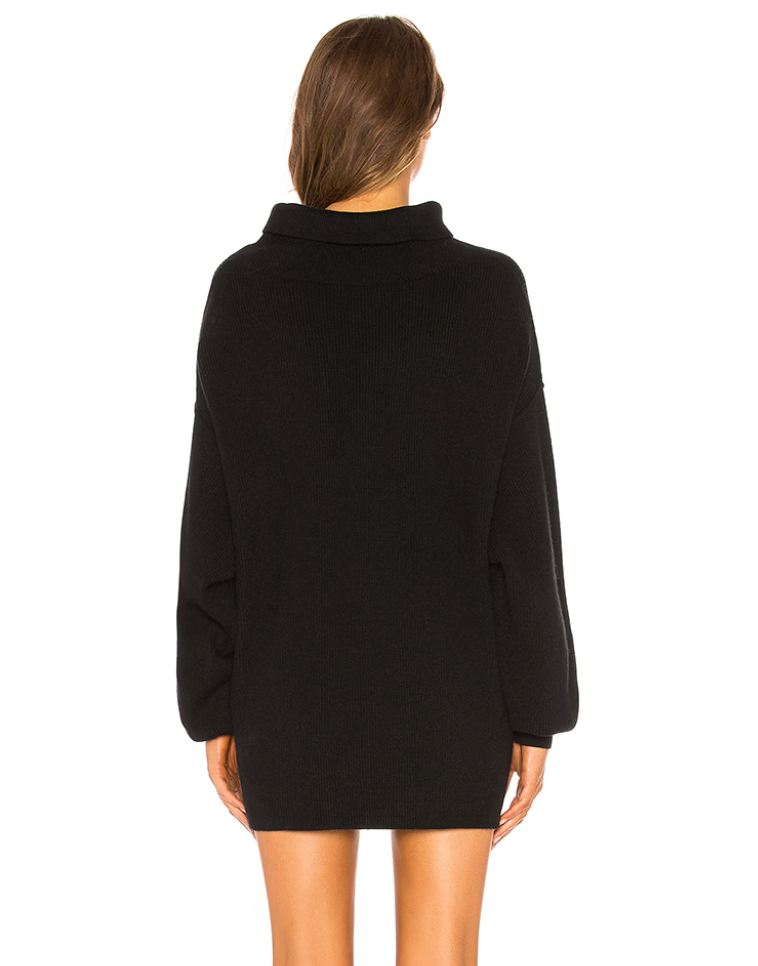 Free People Softly Structured Tunic Sweater (black) | XS (very oversized fit)