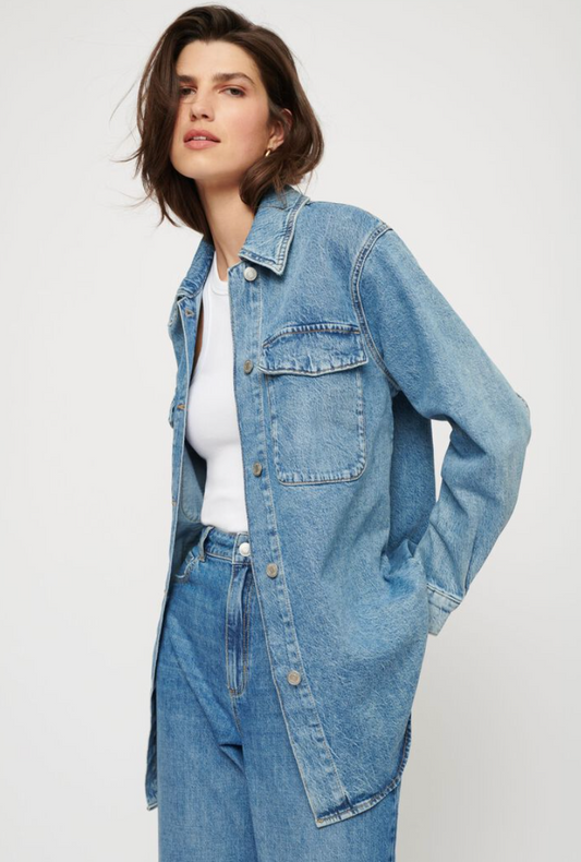 Dynamite Oakland Denim Shirt Jacket | XSmall (very oversized) (O19L4)