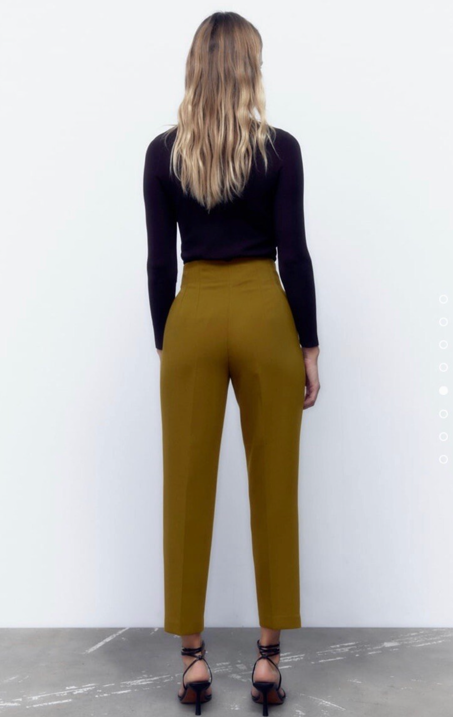 Zara Oil Yellow High Waisted Pleated Pants | Small (O14L4)