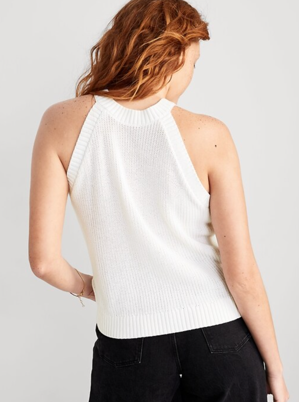 Old  Navy Sleeveless Shaker-Stitch Sweater | Large (O94P3)