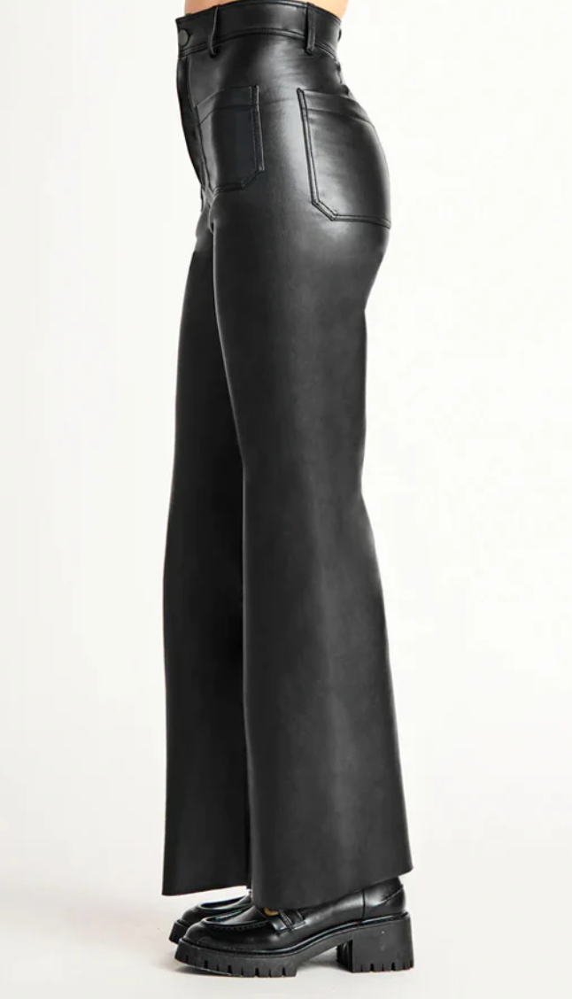 Dex Faux Leather High Rise Pants | Medium (O79G1)