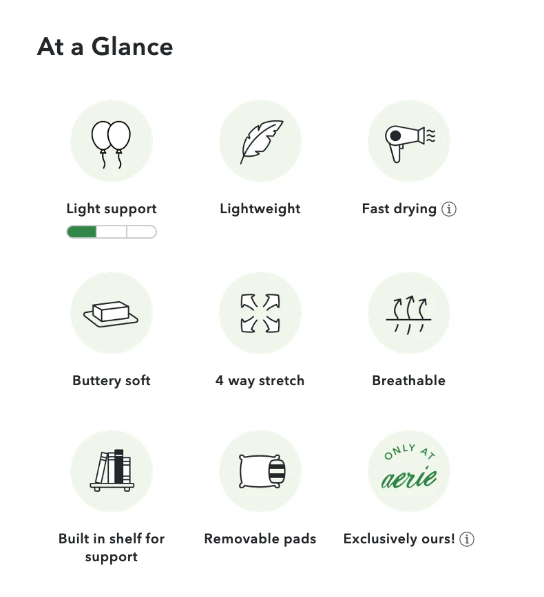 NWT Aerie Offline Real Me Tank Bra | Small (O53M10)