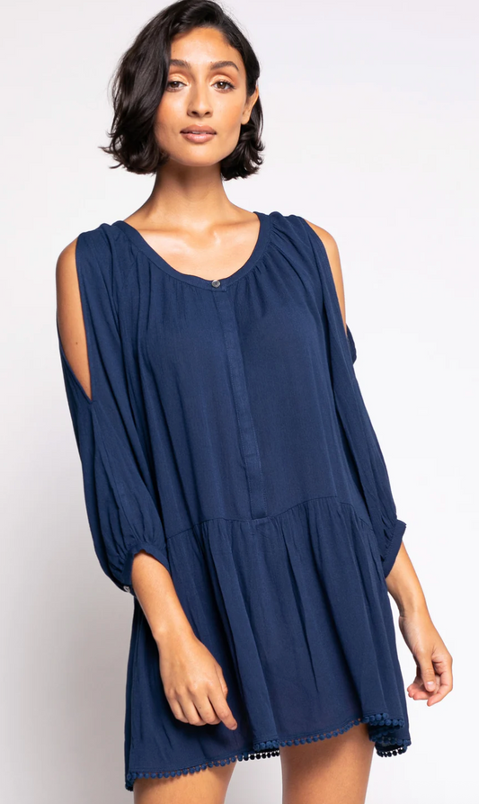 Pink Martini Open Shoulder Lia Top Dress | Medium (O140B11)