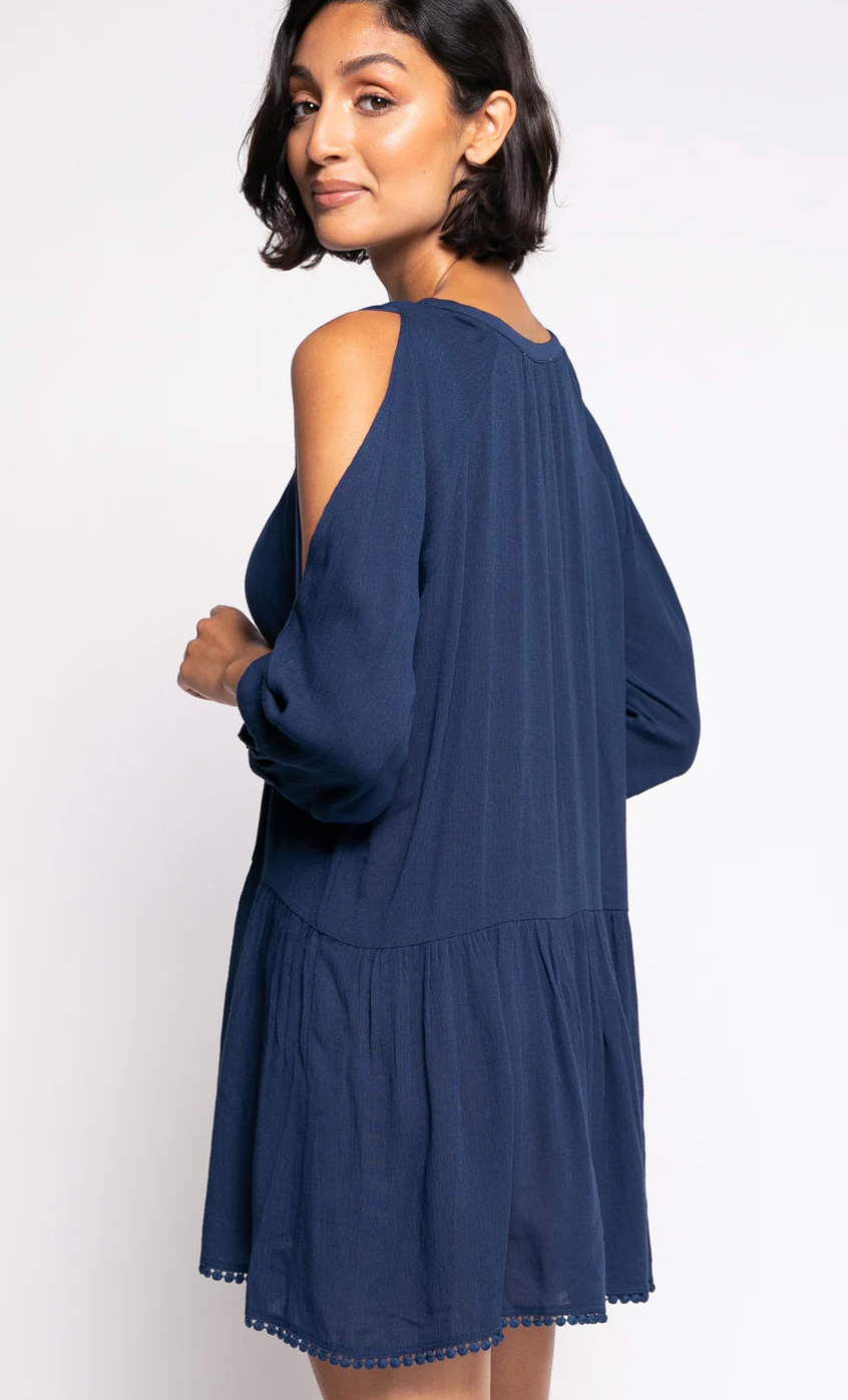 Pink Martini Open Shoulder Lia Top Dress | Medium (O140B11)