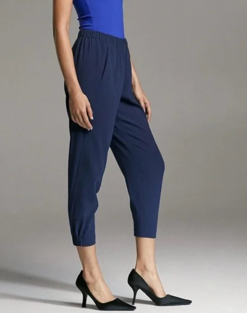 Babaton / Aritzia Navy Japanese Crepe Dexter Pant | Medium (O167B11)