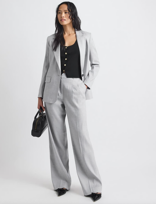 RW&Co Grey Suiting Pants | 4 (O178L4)