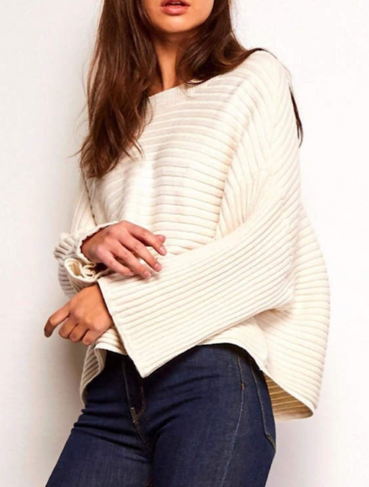 Jack/BB Dakota Claudel Rib Stitch Wide Cuff Sweater | Small Oversized (N36S20)